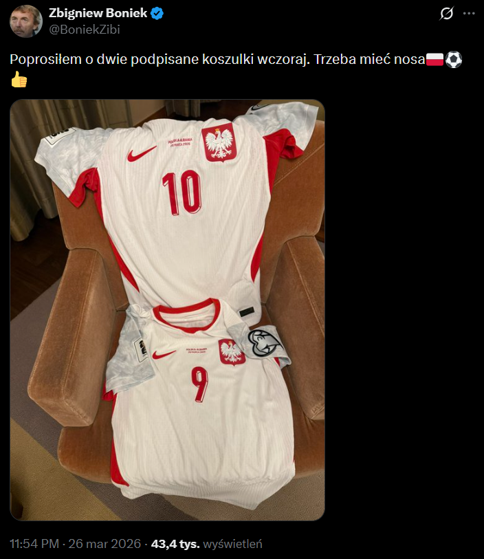 Taki UPOMINEK ma Zbigniew Boniek po meczu z Albanią!